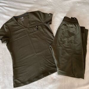 Olive Green Scrub Set